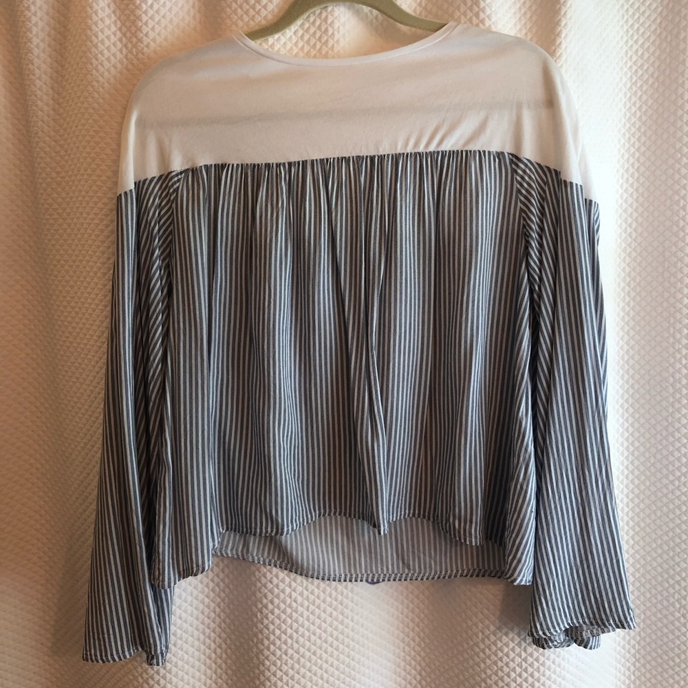Zara Blue and White Top